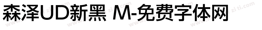 森泽UD新黑 M字体转换